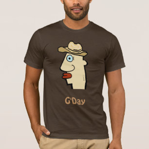 T-shirt Tête comique extérieure, G'Day