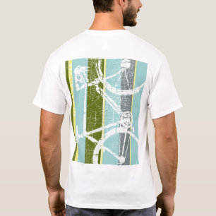 T-shirt Tête cool de vélo avec bandes verticales