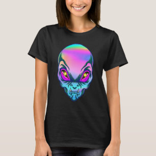 T-shirt Tête d'Alien Alien de Rave Coloré Croire Ufo Homme