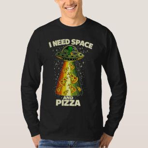 T-shirt Tête d'alien drôle mangeant une pizza OVNI Extrate