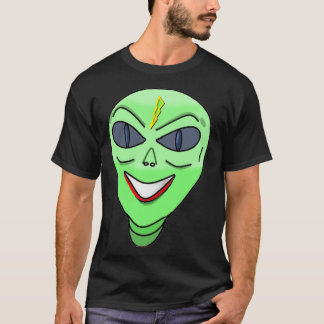 T-shirt Tête d'alien vert souriant