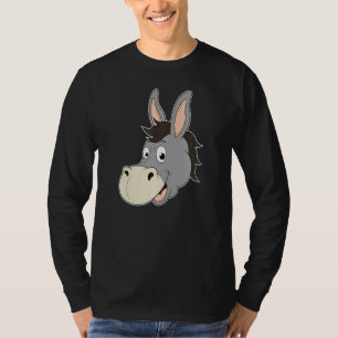 T-shirt Tête d'âne souriant rire Mule Zoo Animal Farme
