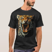 T-shirt Tête d'attaque du léopard (Devant)