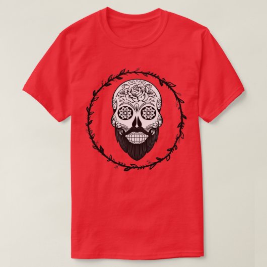 T-shirt Tête de barbe de crâne (Design devant)