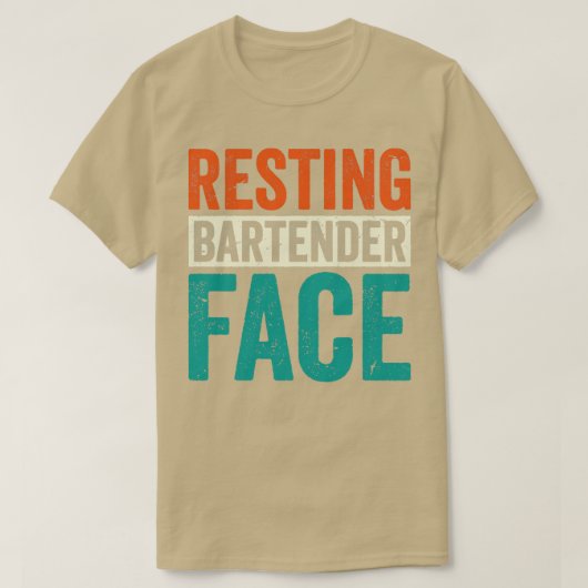 T-shirt Tête de barman de repos 1 (Design devant)