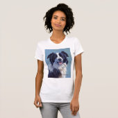 T-shirt Tête de border collie (Devant entier)