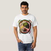 T-shirt Tête de canard colvert  (Devant entier)