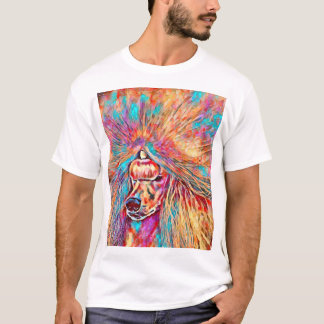 T-shirt Tête de caniche continental