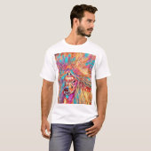 T-shirt Tête de caniche continental (Devant entier)