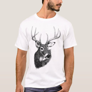T-shirt tête de cerfs communs