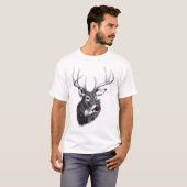 T-shirt tête de cerfs communs (Devant entier)
