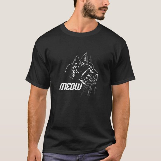 T-shirt Tête de chat Miaou (Devant)