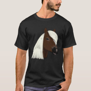 T-shirt Tête de cheval Haflinger Cavalier mignon