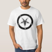 T-shirt Tête de chèvre Baphomet (Noir) (Devant)
