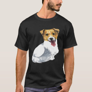 T-shirt Tête de chien Jack Russell Terrier drôle avec corp