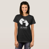 T-shirt Tête de chien mignonne en blanc - Entraîneur de ch (Devant entier)