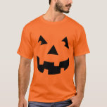T-shirt Tête de Citrouille sculpté<br><div class="desc">Design d'Halloween, T-shirt citrouille costume de tête, déguisement d'Halloween bon marché de Ricaso</div>