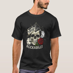 T-shirt Tête de crâne Rose Rock 'N' Rouleau True Rockabi