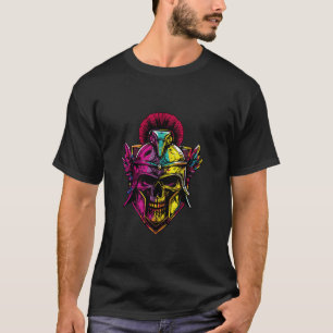 T-shirt Tête de crâne spartiate Casque Sparta Gym Gladiato