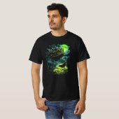 T-shirt Tête de crapaud géant marais nuit (Devant entier)