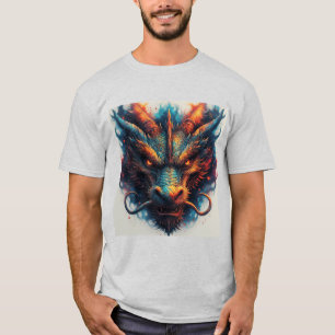 T-shirt Tête de dragon aux yeux féroces