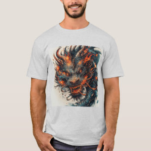 T-shirt Tête de dragon aux yeux féroces