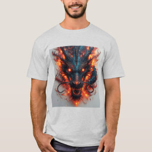 T-shirt Tête de dragon aux yeux féroces