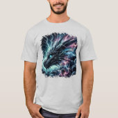 T-shirt Tête de dragon dans un orage avec éclairs (Devant)