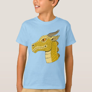 T-shirt Tête de dragon d'or en profil