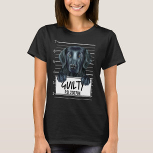 T-shirt Tête de Flat Coated Retriever Coupable Chien
