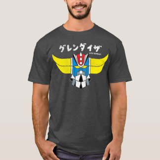 T-shirt Tête de Grendizer Vintage en détresse Robot UFO Ré