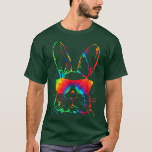 T-shirt Tête De Lapin Avec Lunettes De Soleil Tie Dye Enfa