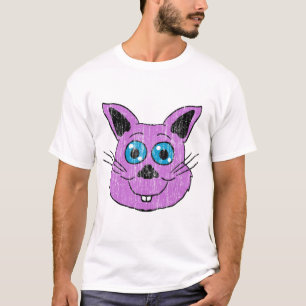 T-shirt Tête de Lapin Violet