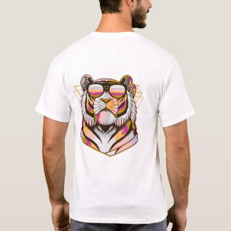 T-shirt Tête de Lion Colorée – Conception Animale Artistiq
