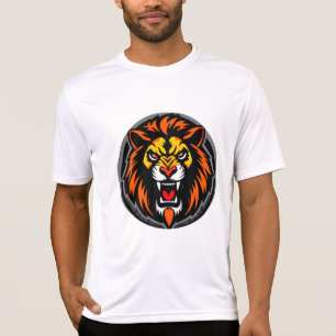 T-shirt Tête de Lion Féroce Graphique Vibrant