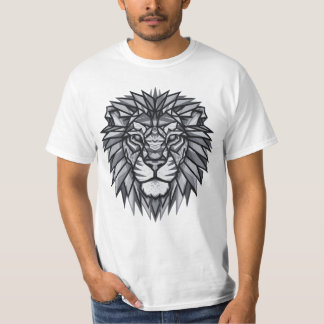 T-shirt Tête de lion géométrique