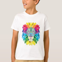 Tête de lion géométrique
