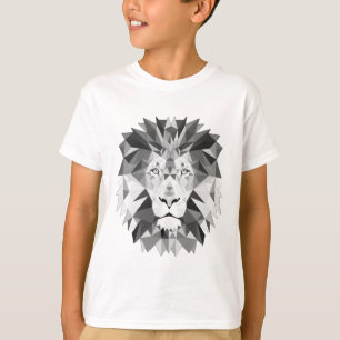 T-shirt Tête de lion géométrique cool