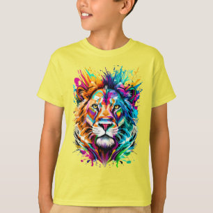 T-shirt Tête de lion - Lion africain coloré - Lion