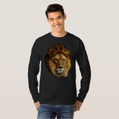 T-shirt Tête De Lion Majestic Portrait D'Un Lion Fierce (Devant entier)