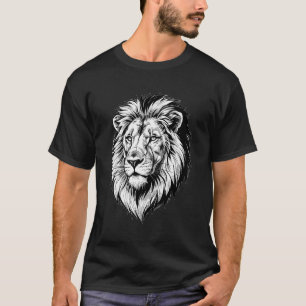 T-shirt Tête de lion majestueuse