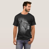 T-shirt Tête de lion réaliste (Devant entier)