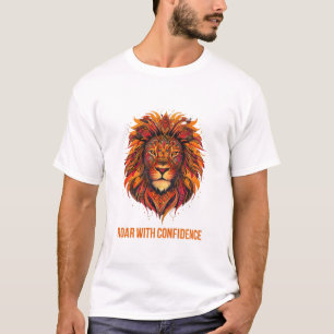 T-shirt Tête de lion vibrante - Rouler avec confiance