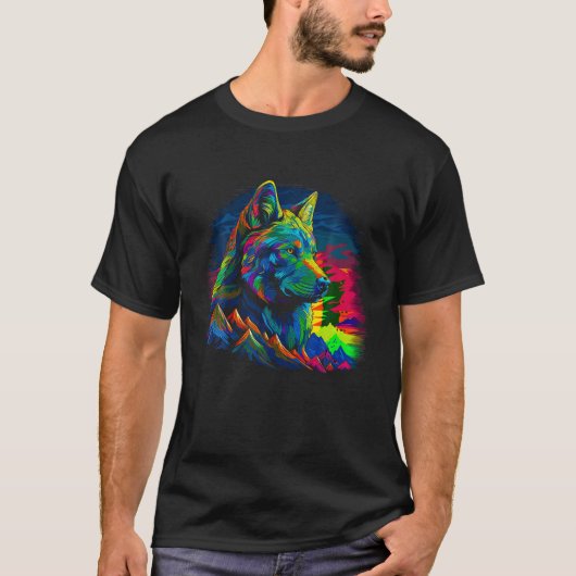 T-shirt tête de loup (Devant)