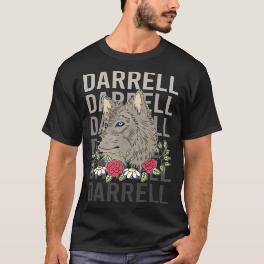 T-shirt Tête de loup - Darrell Nom (Devant)