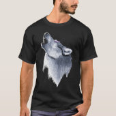 T-shirt tête de loup Howl Visage pour loups faune (Devant)