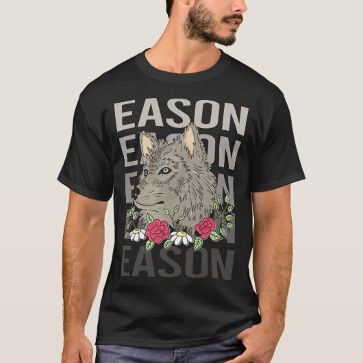 T-shirt Tête de loup - Nom de l'Eason (Devant)