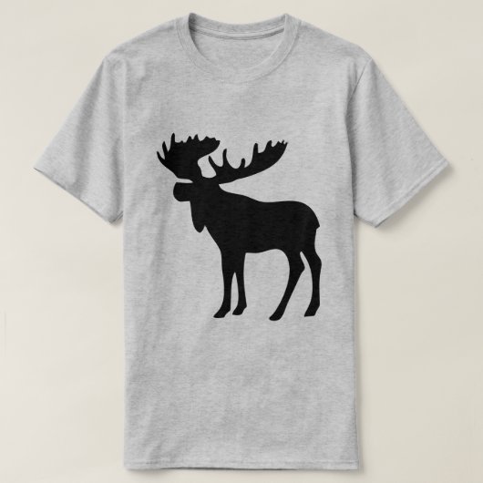 T-SHIRT TÊTE DE MOOSE PERSONNALISABLE. MOOSE ANTLERS (Design devant)