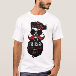 T-shirt tete de mort hipster barbu citation barbe feeling