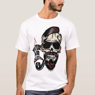 T-shirt tete de mort hipster filter air pollution skull cr
